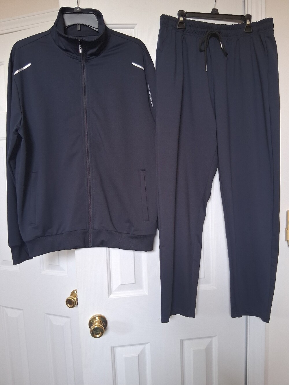 Source Unknown Navy Track Joggers with Reflective Trim